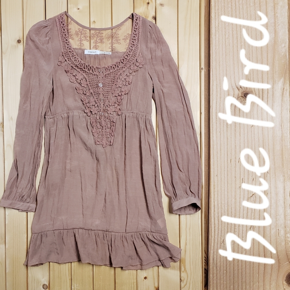 Blue Bird Rose Color Dress